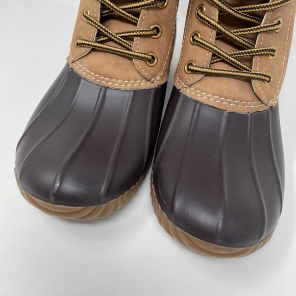 Henry Ferrera Womens Tan Lace up Snow Duck Boots Size 7 - Picture 3 of 10